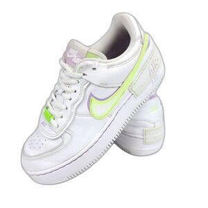 Nike Air Force 1 White Violet Shock Wild Berry Sneakers Training Shoe Womens 7.5